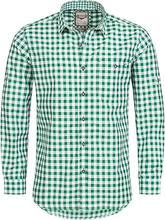 Stockerpoint Klederdrachthemd (model: OC-Franzl) Blauw L