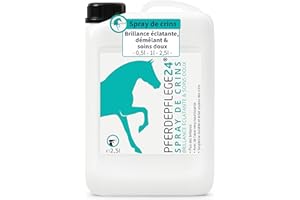 PFERDEPFLEGE24 - Spray de crins pour chevaux en quantité de 0,5l, 1l & 2,5l - Brillance éclatante, démêlant & soins doux - Accessoires de cheval & Soins de cheval