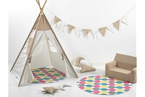 MANTAS MORA - Alfombra Infantil Terciopelo y Antideslizante 100% Poliéster Microfibra Tacto Super Suave Mullido Especial Juegos D94