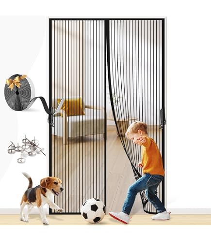 Coedou Magnet-Fliegengitter – 90x180 Cm, Ohne Bohren Montierbar Für Balkon-, Keller- & Terrassentür