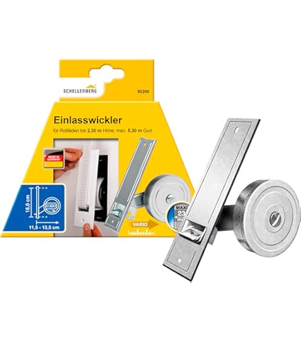 Schellenberg 53302 Rolladengurt Abdeckung Lochabstand 17 cm, Metall, System Maxi, für Gurtwickler und Einlasswickler, weiß