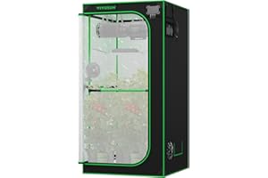 VIVOSUN PRO Grow Tent 90 x 90 x 180 cm Grow Tent with Thick 22 mm Poles, Oxford Fabric with Highly Reflective Mylar Extra Hanging Poles & High CFM Kit for Hydroponics P336 for AeroLight A200SE