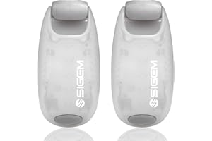 SIGEM LED Safety Lights (2 Pack) + FREE Bonuses | Clip on Flashing Strobe Light High Visibility for Running Jogging Walking Cycling for Kids Dogs Bicycle Helmet Bike Tail light