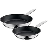 WMF Permadur Advance - Set de 2 Sartenes 24-28 cm, Acero Inoxidable Cromargan 18/10 Apto para Todo Tipo de Cocinas
