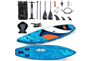 Zupapa 323cm 366cm Aufblasbare SUP Board Set| Stand Up Paddle Board mit Kajak Sitz | Komplettes Zubehör