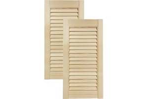 DecoMeister Mobili Porta Lamella Porte Pino Mobili Anteriore Pino Non Trattato Armadio Porta Armadio Aperto Lamelle 294x606 mm Confezione da 2 pezzi in legno massiccio a venatura naturale