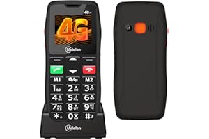 Melefon 4G Mobile Phone for Elderly, Easy to Use Big Button Basic Cell Phone, Unlocked Senior Mobile Phone with Speed Dial SOS Emergency Button Large Volume Torch USB-C Charging Dock - D105