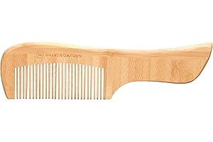 Olivia Garden Healthy Hair Pettine in Bambù, Tipe 2 - Petine Ecologico in Bambù, Denti arrotondati per un massaggio stimolante del cuoio capelluto
