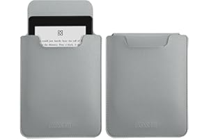 Dadanism Sleeve Case for 6.8 Inch Kindle Paperwhite 11th/10th Gen 2021/2018, 6" Kindle 11th Gen 2022/10th Gen 2019/8th Gen 2016, Protective Pouch Bag Case for 6" Kobo/Nook eBook, Gray