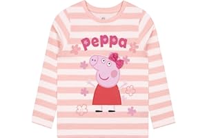 Peppa Wutz Tshirt Mädchen, Langarmshirts für Mädchen, T Shirt Kinder mit 3D Schleife