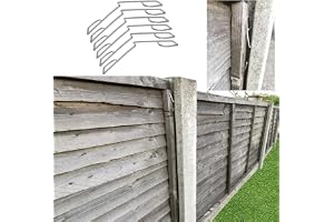 Fence Panel Grips Clips Stop Rattling 48 Pcs for 12 Fences Garden Wind Protector - Storm Proof Security Clips - Anti-Rattle B