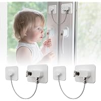 Sécurité Enfants - 2 Fermetures Armoire Transparentes - Adhésif Fort - 120x30 Mm