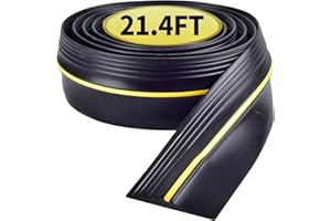 CtopoGo 6.5m / 13mm Dicke Garagentor-Schwellendichtung, Wasserdichter Wetterfeste Easy Cut-Ersatzstreifen Bodenpuffer-Dichtungsstreifen, Gummi-DIY-Dichtungsersatz für Garagentore (21.4ft/6.5m)