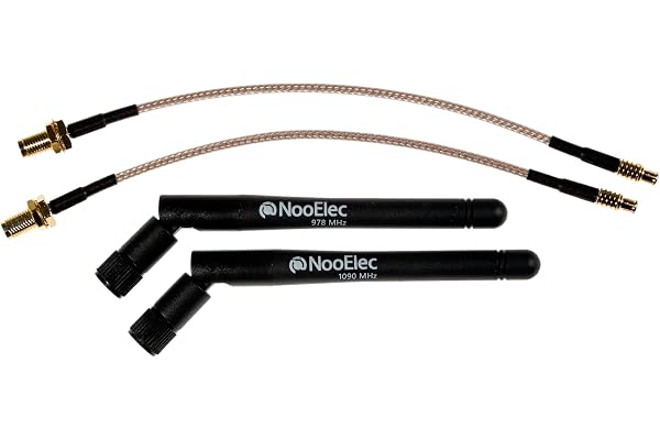 NooElec ADS-B Antenne Bundle - 1090 MHz et 978 MHz 3dBi Antenne Bundle pour SMA et radios logicielles MCX-Connected (SDR)
