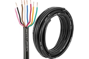 ETUKER 7×0.5mm²+1×1.mm² Elektrischer Draht Kabel 8 adrig 5M Kupferkabel Fahrzeugkabel 8 polig Verlängerungskabel