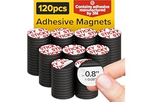 X-BET MAGNET Hyper-sticky Magnets with Adhesive Backing - 0.8" Strong Magnetic Dots for Whiteboard, Fridge, Crafts - Easy-to-Cut Stickers for Planning and Organization - 120pcs