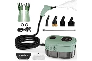 Beedove Multi-function High Pressure Steam Cleaner, 2500W Handheld High Temperature Portable Steam Cleaner with 3 Brush Heads for Car Detailing, Interior Cleaning, Sofa, Kitchen Bathroom, Grout, Tile