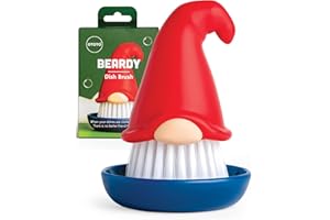 ‎OTOTO OTOTO Beardy Spülbürste – Geschirrscheuerbürste, Zwerggeschenke, witzige Geschenke, Geschirrbürste, süßes Küchenzubehör, Gemüsebürste, niedliche und nützliche Geschenke für Frauen
