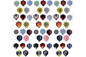 ZOOMELLA 60 Pieces (3 Sets) Standard Dart Flights Professional Durable PET PP Darts Flights