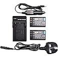 EN-EL9 EN-EL9a DSTE 2x Rechargeable Li-ion Battery + Travel and Car Charger Compatible with Nikon D40 D40x D60 D3000 D5000 Digital Camera as Nikon ENEL9 EN-EL9A