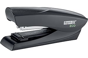‎RAPID Rapid ECO Tacker, kleines und leistungsstarkes Heftgerät aus recyceltem Kunststoff, für zu Hause, Büro oder Schule, Teil der ECO-Reihe, schwarz, 24812701