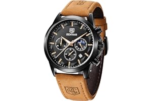BY BENYAR Orologio Uomo Cronografo Movimento al Quarzo Impermeabile Elegante Sportivo Moda Business Orologi da Polso