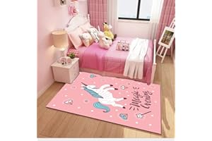HB.YE Kids large Play Mat Baby Soft Durable Rugs Children Colorful Animals Carpet Living Room Decor Gifts 80 * 160 CM (Unicorn)