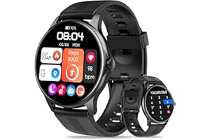 GYDOM Montre Connectée Homme avec Appel Bluetooth Smartwatch 24 Modes Sport Moniteur de Fréquence Cardiaque SpO2 Sommeil Montre Intelligente Podometre Calories Etanche IP68 Chronometre pour Android iOS