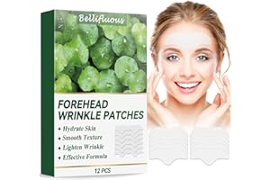 Bellifluous Cerotti per le Rughe del Viso Cerotti Antirughe, Maschere Per Il Viso Per La Fronte, 12 Pezzi Di Maschera Uomo Donna Purificante Idratante e Illuminante Con Centella Asiatica