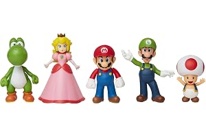 Jakks Pacific Nintendo Super Mario Figuren 5er Set Mario & Friends, 6,5 cm
