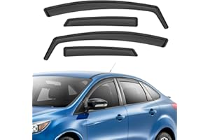 ACLONG Black Wind Deflectors, Rain Guards Window Visor Compatible with FOCUS MK3 5 Doors Hatchback 2011-2018, in-Channel Side Shatterproof Sun Visor, Window Deflectors, 4-Piece of Set