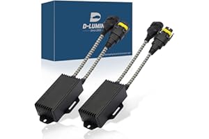 D-LUMINA 2-częściowy dekoder do reflektorów LED, zestaw jasnych dekoderów błędów, pełna dioda LED, komputerowe tłumiki ostrzegawcze, filtr przeciw migotaniu i rezystancji zakłóceń (H8/H9/H11)