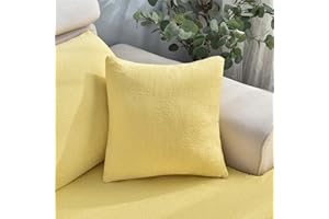 SHUOJIA Copriseduta Divano Impermeabile, Fodera per Cuscino Indipendente, Fodera Coprisedile Antiscivolo, Protezione del Cuscino Sedile del Divano (Yellow,Pillowcase)
