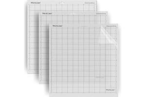 WORKLION Schneidematte für Silhouette Cameo: (30,5 x 30,5 cm, 3 Matten) Standard-Grip, selbstklebend, langlebig, rutschfest, transparent, zubehör für Silhouette Cameo 4/3/2/1