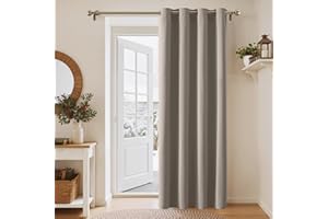 PONY DANCE Rideau Occultant - Décoration de Fenêtre Isolation Thermique Draperies avec Oeillets pour Enfant Bébés Adulte Chambre, Largeur 132 x Hauteur 210cm, 1 Panneau, Sable