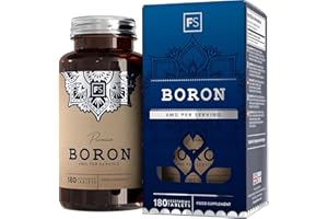 FOCUS FS Boron Supplements | 180 Boron Tablets - High Strength Vegan 6mg BOR per Serving | 3 Months Supply | Non-GMO, Gluten & Allergen Free | Manufactured in The UK
