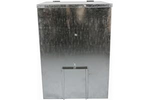 Elex Galvanised Steel Metal Coal Bunker Heavy Duty Coal Fuel Storage 125KG -5 BAGS OF 25KG FUEL