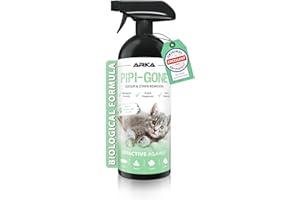 Cat urine remover – PIPI-Weg Spray 750 ml – enzym cleaner for pet stains & odours – removes cat pee, vomit & faeces – safe, natural & deep-acting – for carpets, litter boxes, sofas, textiles – by ARKA