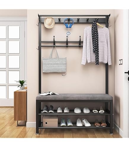 Perchero Zapatero Kit De Madera Con Cajones Blanco Leroy