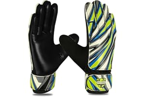 FIGHTSENSE Guanti da portiere di calcio per bambini,ragazzi,guanti da portiere di calcio,palmo in lattice da 4 mm, traspirante,supporto per il polso
