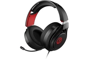 OZONE GAMING GEAR Cascos Gaming Ozone Rage X40 - Auriculares con microfono - Sonido 7.1 Virtual, Software, Altavoces 50m, LED rojo, Diadema Ajustable, Controlador, Compatible PS4, Ergonomico, Negro