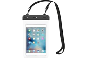 MoKo wasserdichte Hülle, Staubdicht Tablet Tasche Kompatibel mit iPad mini 6 2021, iPad mini 5/4/3/2/1, Galaxy Tab A 8.0/8.4, Tab A7 Lite 8.7, Tab E 8.0, Huawei MatePad M5/T8 bis zu 8.3" - Klar