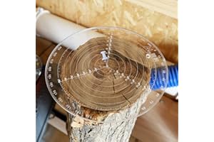 HUAHUO Round Center Finder, 200mm Acrylic Center Finder Tool with Good Light Transmission and High Definition, Woodworking Compass for Lathe and Wood