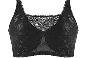 XWSM Baumwoll Mastektomie BH Bandeau BHS for Frauen Nach Chirurgischen Eingriffen Bralettes Röhrenoberteil Mit Prothesentaschen Sportunterwäsche for Die Stillzeit