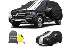 Cowtcver Housse de Voiture Extérieur pour 2015-2025 Mercedes-Benz GLE, Bâche Voiture Étanche Respirante Contre Pluie Soleil Poussière, Housse de Protection Voiture avec Zip et Doublure en Coton.