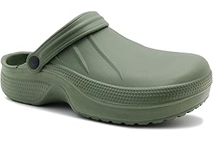 IMTY Womens Lightweight Clogs EVA Slip On Garden Adjustable Strap Summer Beach Hospital Nurse Kitchen Chef Water Shoes Sandals