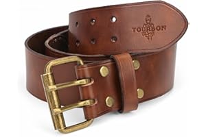 TOURBN Tourbon Deluxe Cintura in pelle bovina per fai da te Workshop Tool Pouch Western Cowboy Mens Strap