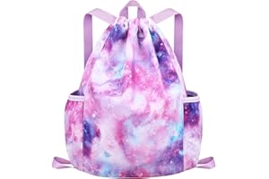 RHCPFOVR Sac à dos à cordon pour enfants - Sacs licorne pour filles Gym Dance Beach Swim Travel Bag