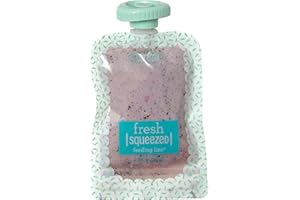 Infantino Pochettes sà Presser pour Aliments pour Bébé Faits Maison, 100 g, Paquet de 25, Sans BPA, PVC et Phtalate, Passe au Congélateur avec Fenêtre Transparente et Espace d'Etiquetage