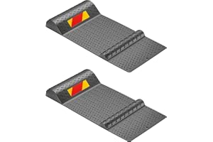 Wiltec 2x parkeringsmatta parkeringsmarkering 52,8x25x5,2cm självhäftande parkeringshjälp med bromströskel bil